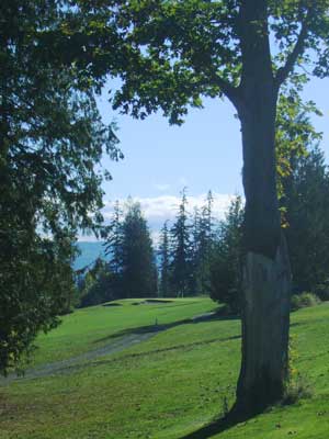 Looking towards the number 18 green